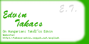 edvin takacs business card
